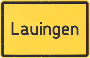 Ortsschild Lauingen - obrazy, fototapety, plakaty