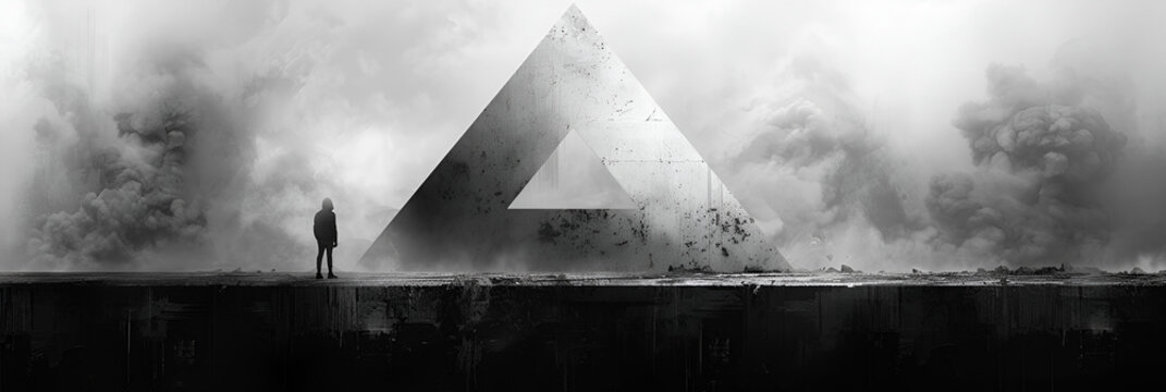 White and Black Triangular Illustration Monoch,
Ancient egyptian hieroglyphics pyramid surreal triangleshaped background