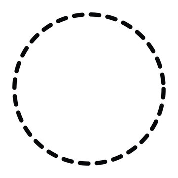 recommend clip art: Vector dashed circle flat icon. Flat illustration iconic design of dashed circle area, isolated on a white background. Vector illustration. Eps file 666.