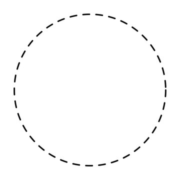 recommend clip art: Vector dashed circle flat icon. Flat illustration iconic design of dashed circle area, isolated on a white background. Vector illustration. Eps file 665.