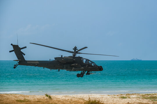 The Boeing AH-64 Apache is an American twin-turboshaft attack helicopter