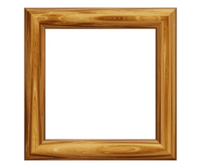 Wooden square frame for text, picture and poster concept