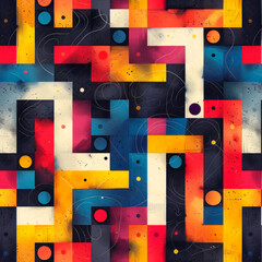 Seamless abstract pattern background. AI generative