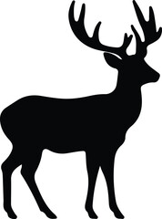 Obraz premium Reindeer silhouette