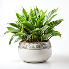 plant in a pot, isolated on a white background
