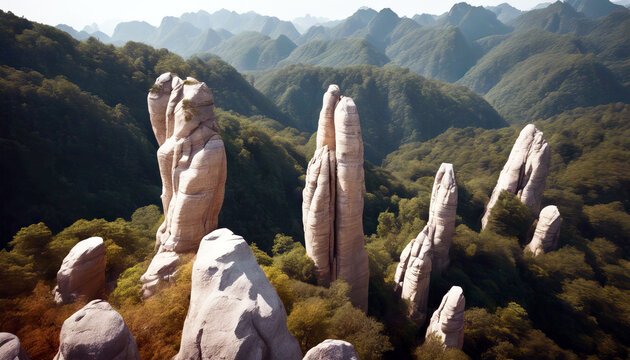 'Mountain China Rock formation Taimu Background Sky Summer Travel Nature Landscape Mountain Green Mountains Park China Stone Hiking Rock Tourism Horizon Cliff Hike Valley Outdoor Aerial Hills Fujian'