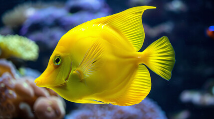 Yellow aquarium fish Yellow tang