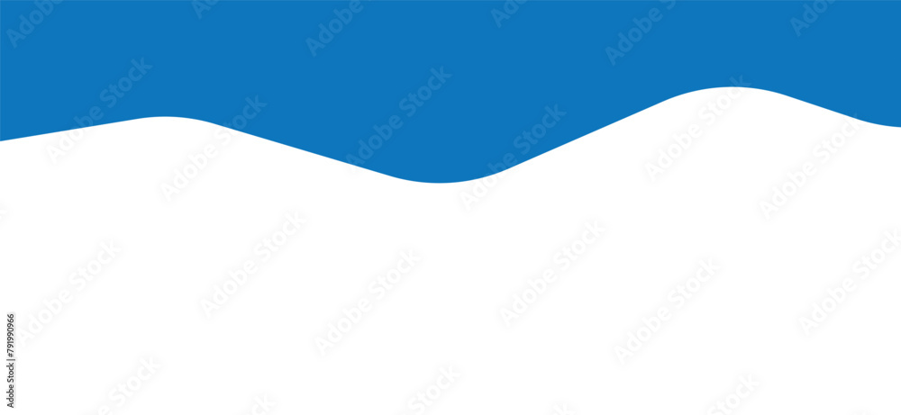 Wall mural separator header for app website, banners or posters. abstract design element for top. template curv