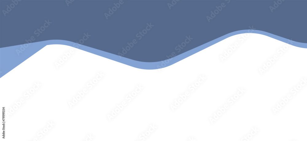 Wall mural separator header for app website, banners or posters. abstract design element for top. template curv