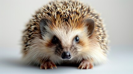 hedgehog isolated on a white background. close-up.