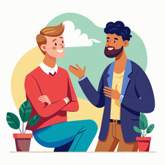 Men talking concept vector illustration 