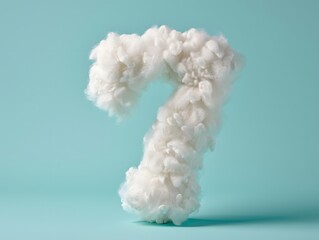 Fototapeta premium Fluffy Number 7 on Solid Background