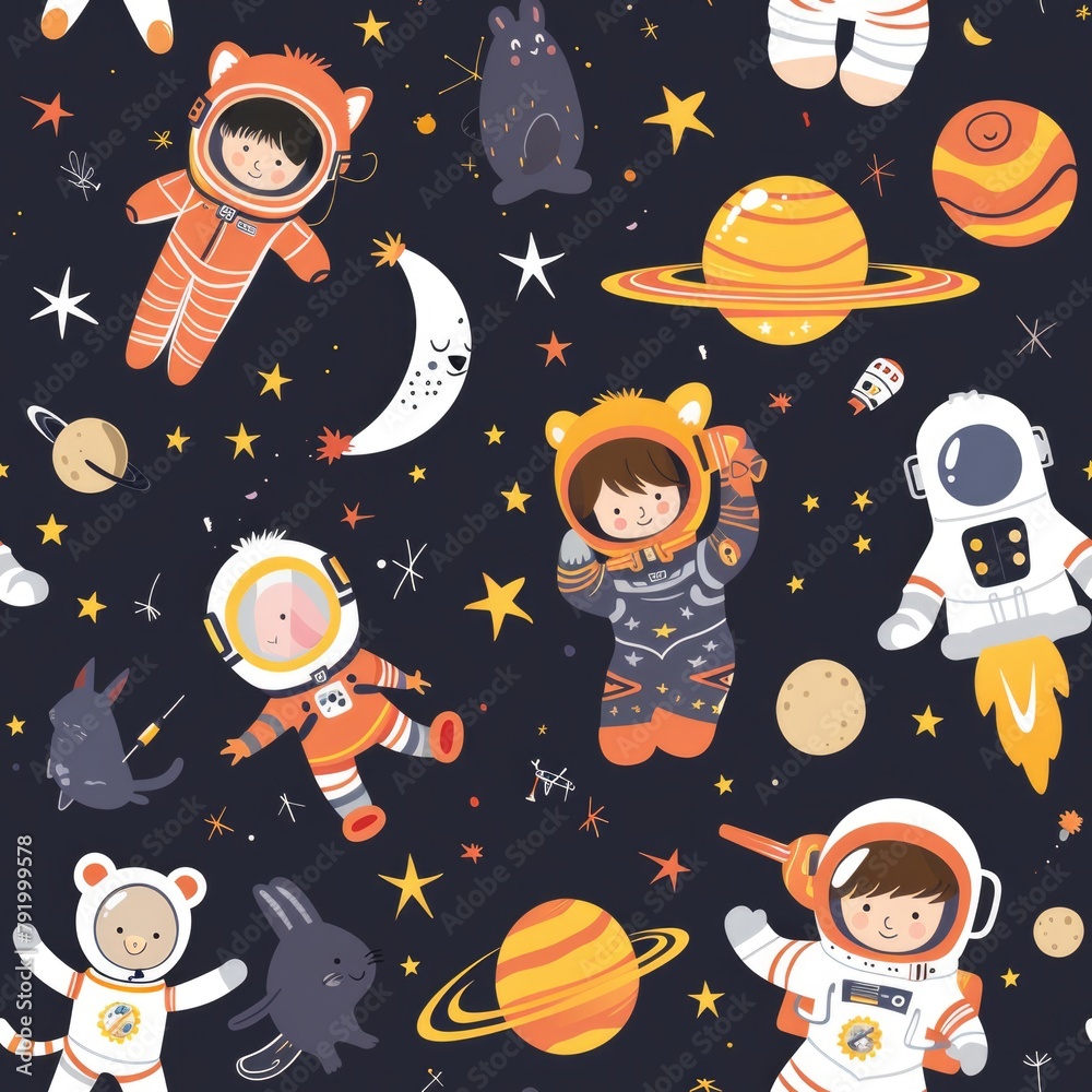 Poster children in outer space exploration
