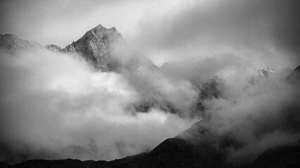 Erzhorn (2922m) in Arosa in Nebel (August 2023)