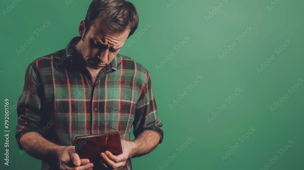 Poster Man Checking Cell Phone