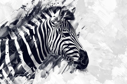 Monochrome Zebra Image