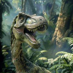 3d rendered photo of a edmontosaurus an icon in popular culture movie poster shot an imax laser