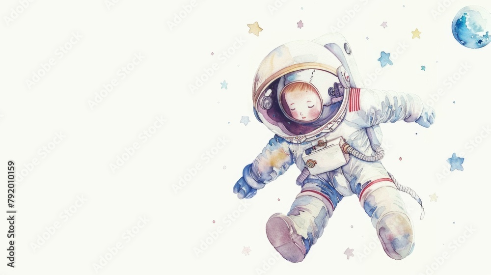 Poster Astronaut Floating in Space