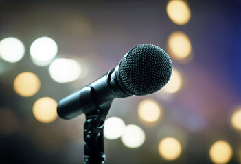 'microphone bokeh speaking stage background Close speaker light stand presentation speech performance Public blur poduim talking teaching boardroom training'