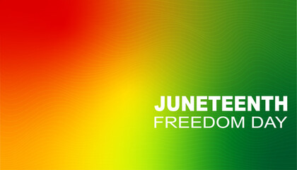 Juneteenth Freedom Day 1865 June 19 greeting banner. African - American Independence day, history and heritage. Freedom or Liberation day.	