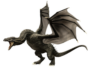 dragon  wyvern, creature, mythological 3d render