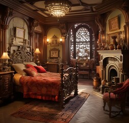 luxury interior of a hotel room