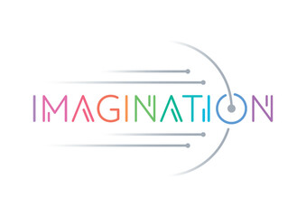 multicolored imagination logo. imagination concept on white background