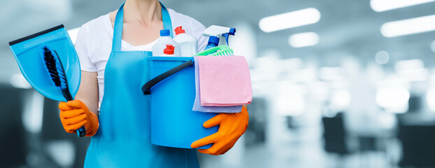 Concept of providing cleaning services for offices.