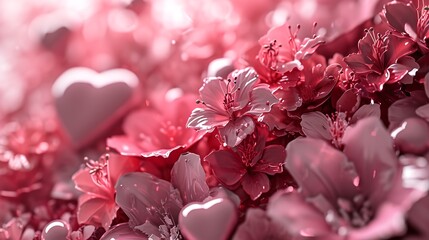 Love and Affection in Retro Pink Flowers
