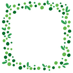 Greenery Leaf Border