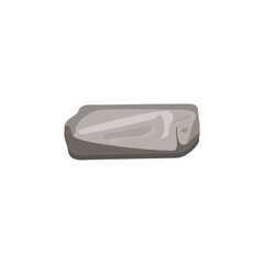Gray abstract stone for building roads or walls on an isolated background.
