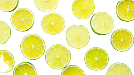 lime slices on a transparent background