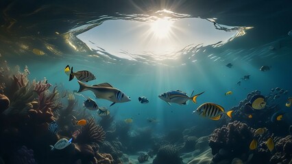 Underwater view in the sea