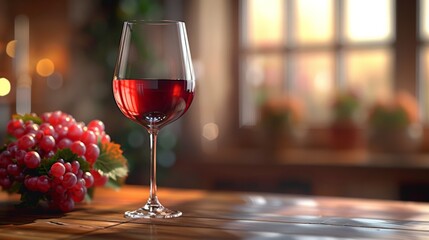 Closeup of red wine pouring in glass.