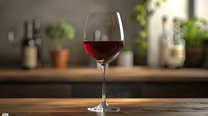 Closeup of red wine pouring in glass.