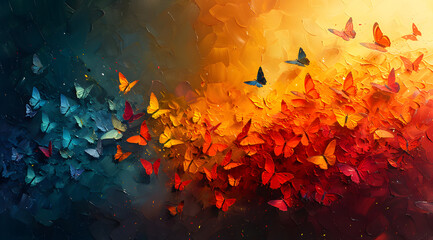 Emotional Kaleidoscope: Butterflies Lead a Journey Through Shifting Moods