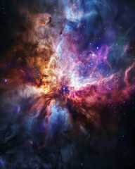 Fototapeta premium Iridescent Cosmos Capturing Celestial Splendor