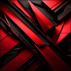 Abstract Red & Black Cyber Broken Metallic Background