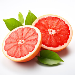 grapefruit on white background