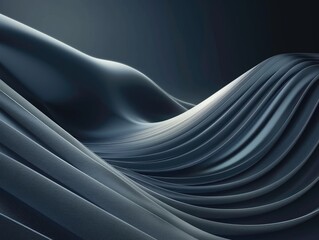 Elegant waves of smooth, dark textures unfolding in abstract beauty.