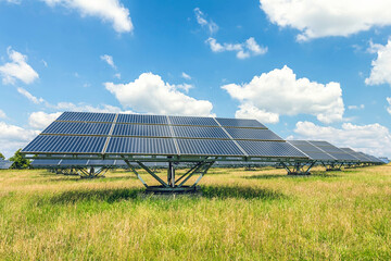 Solar Panels Bathed in Sunlight: 4K Image