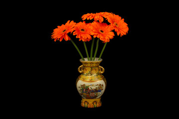 Orange Gerbera Daisy Bouquet 05