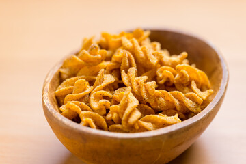Traditional snack crispy bean twist cracker