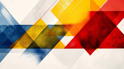 Triangles background in primary colors with text space - 792028551
