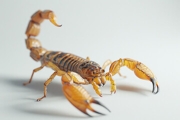 A scorpion striking with its stinger