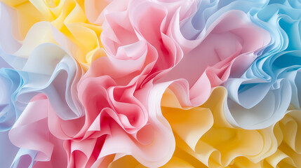 Curled paper in pastel colors - 792029945
