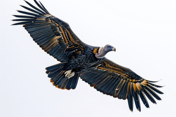 A vulture soaring in the sky