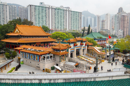Wong Tai Sin temple in Hong Kong city
