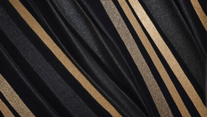 Glamorous midnight black, shimmering gold, and champagne luxury lines overlapping.