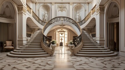 Interior view of the famous State Hermitage Museum in Washington DC